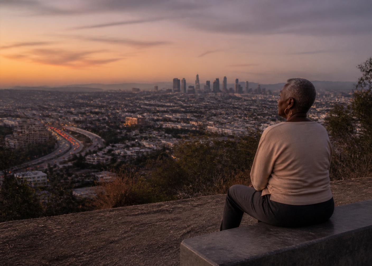 Baldwin Hills at dusk